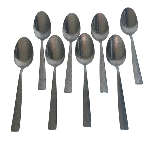 Mikasa Oliver Hammered Stainless Steel Flatware 34-Piece Set - Picture 11 of 11